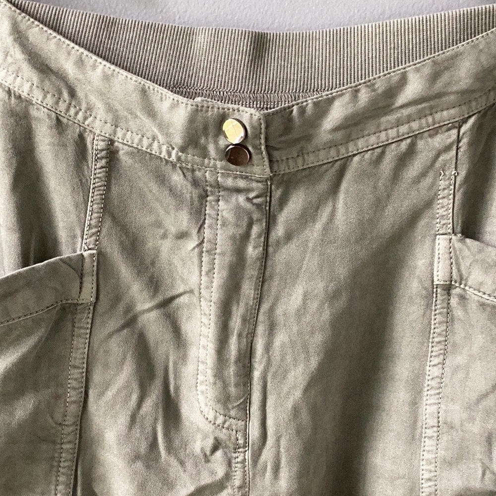 Anthropologie Olive Green Track Jogger Pants - Picture 8 of 15